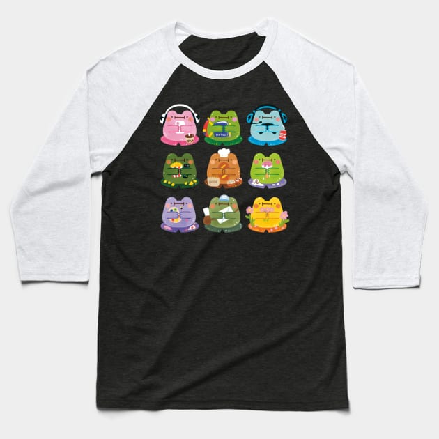 Be like a frog Baseball T-Shirt by Figberrytea